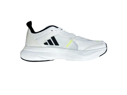 White sneaker with black accents on a transparent background
