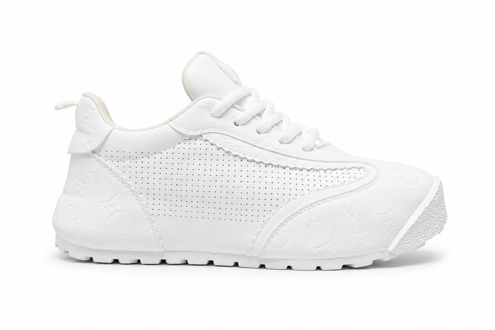 LV Run Away Style – Triple White Luxury Monogram Runner