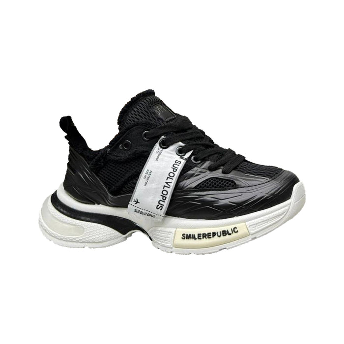 Smile Republic Supolylopus – Black Chunky Runner Sneaker