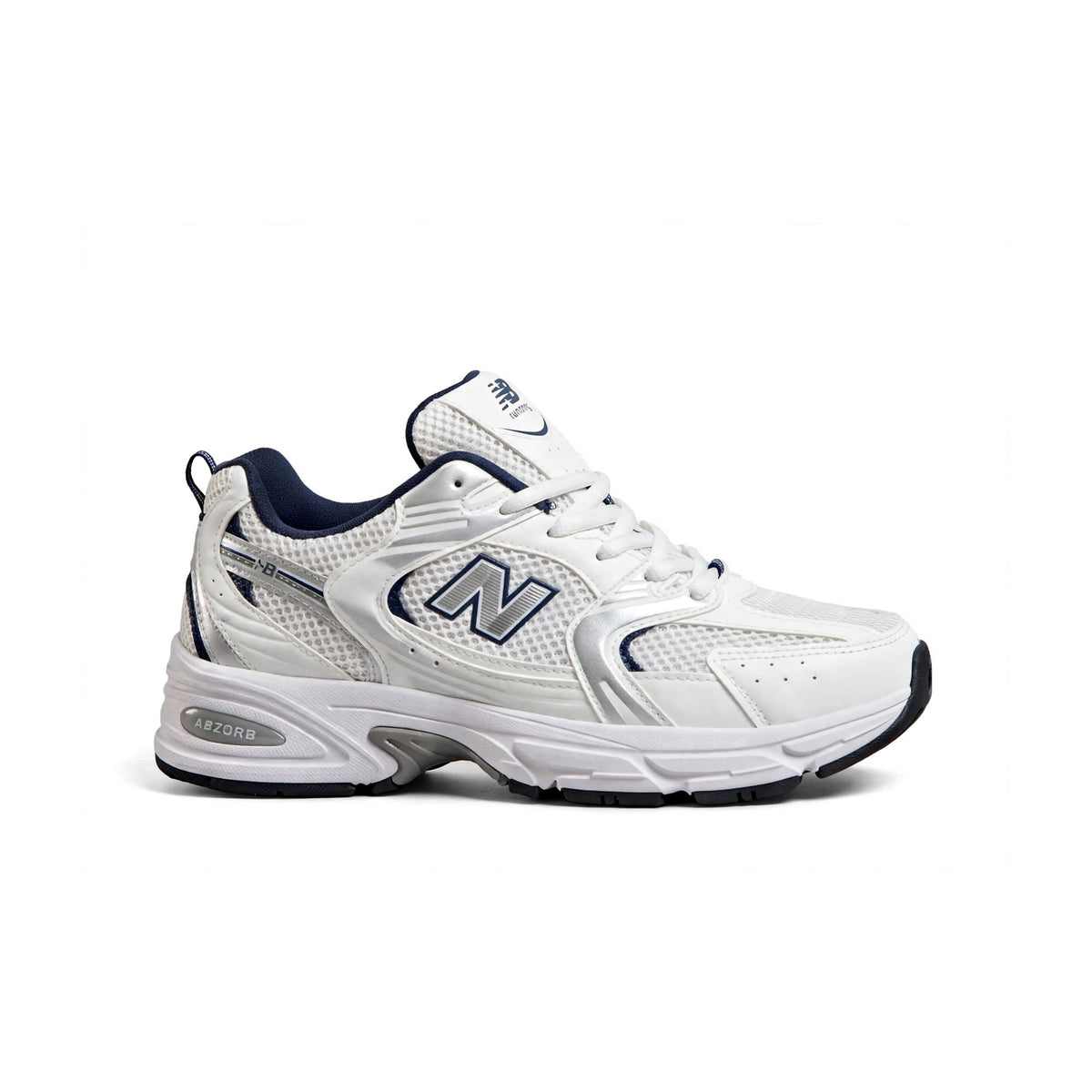 New Balance 530 Style white navy silver runner sneaker
