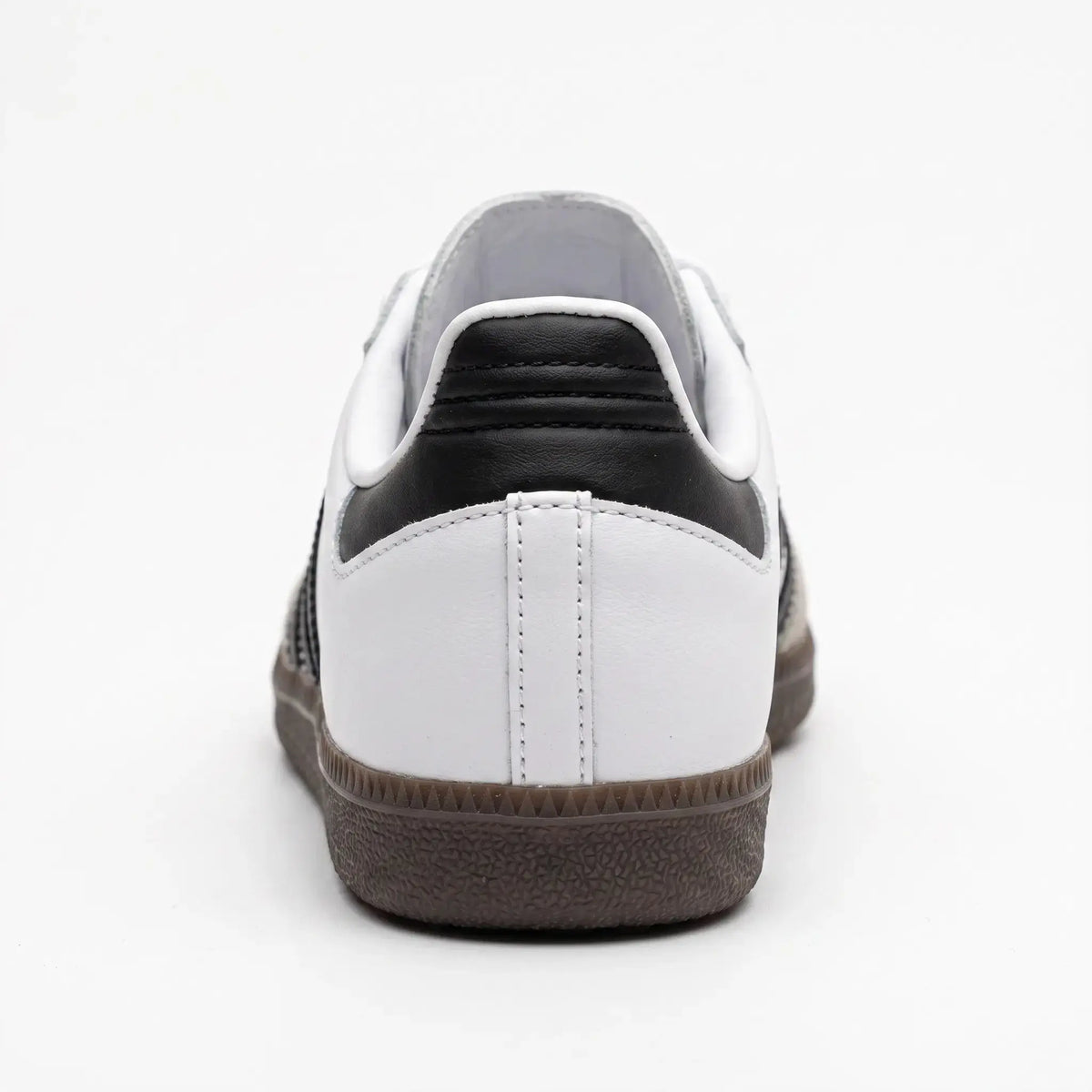 Samba style white black gum sneaker side view
