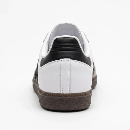 Samba style white black gum sneaker side view