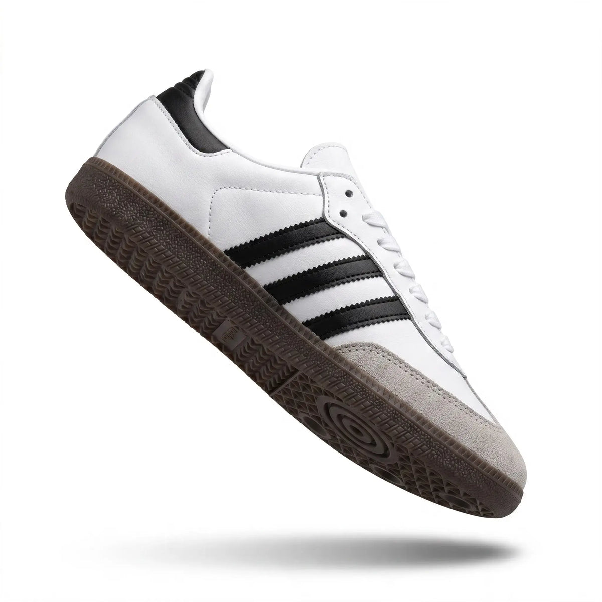 Samba style white black gum sneaker outsole