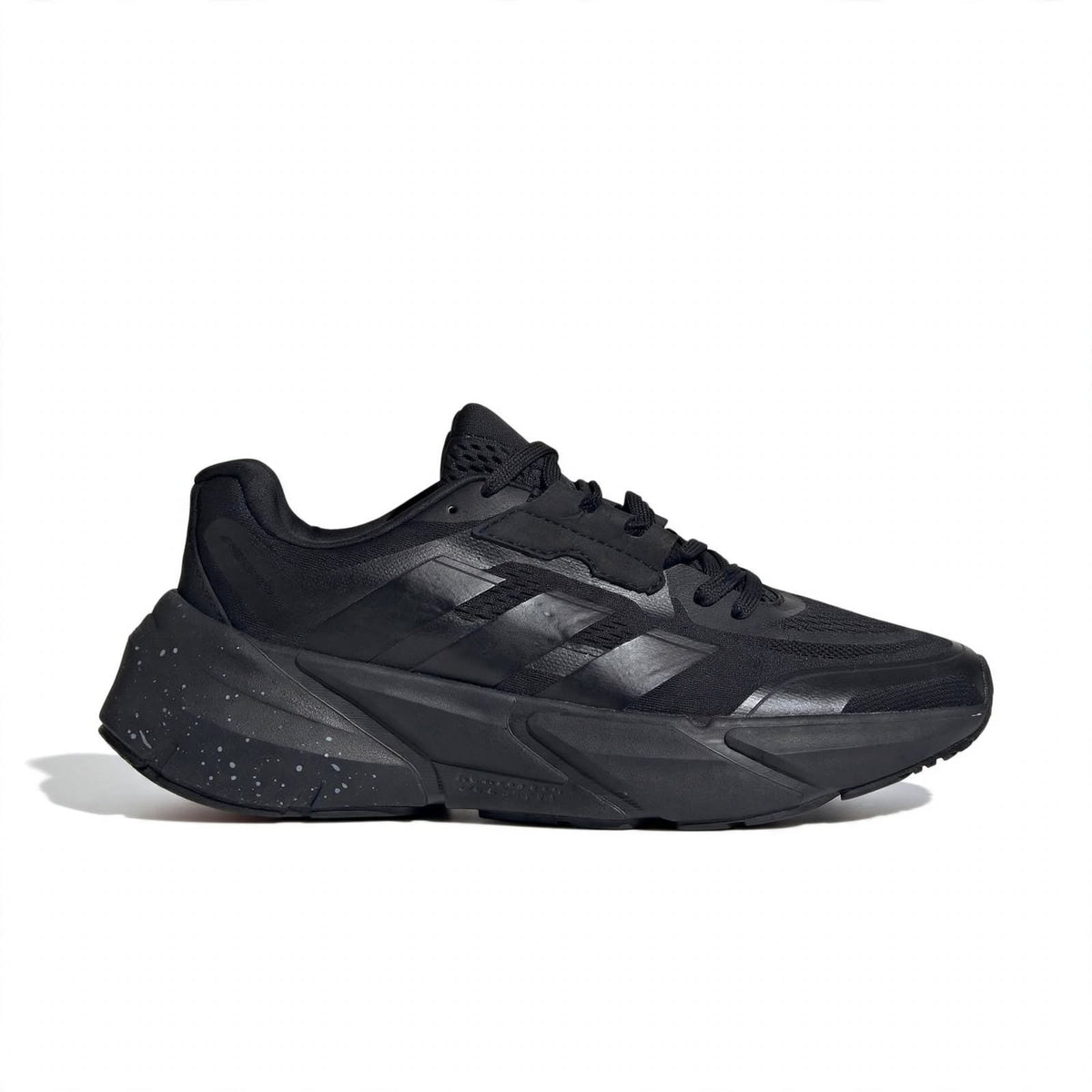 Adistar Style white black speckle runner sneaker side view