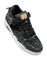 Air Jordan 4 Style denim sneaker side view
