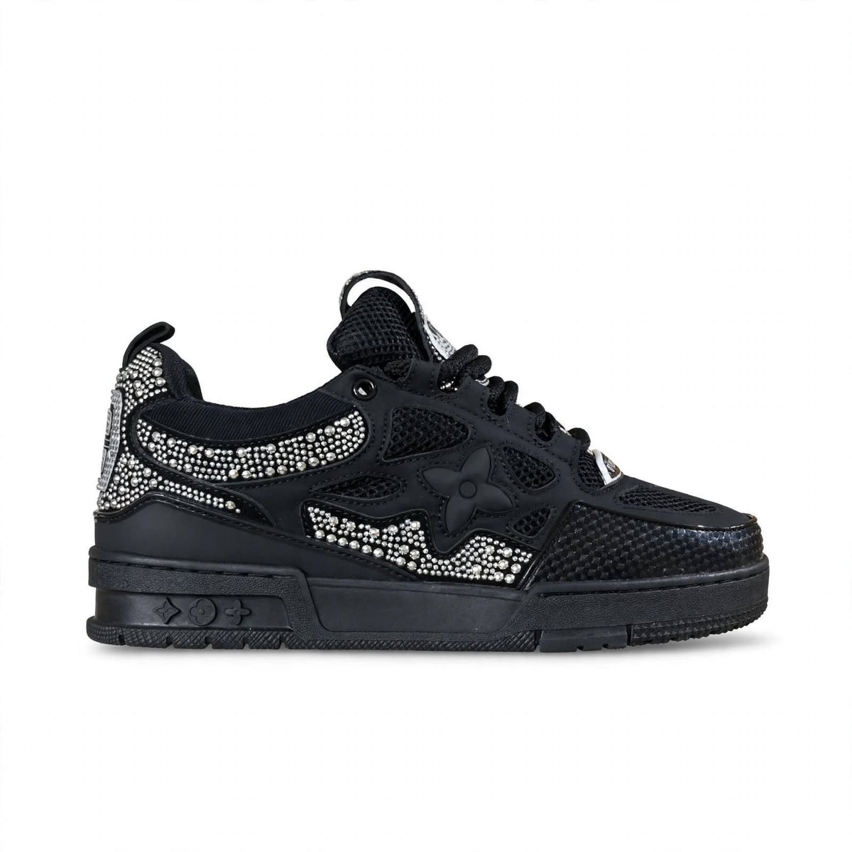 LV Trainer style platform sneaker detail