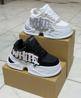 Off-White Style graffiti platform sneaker detail