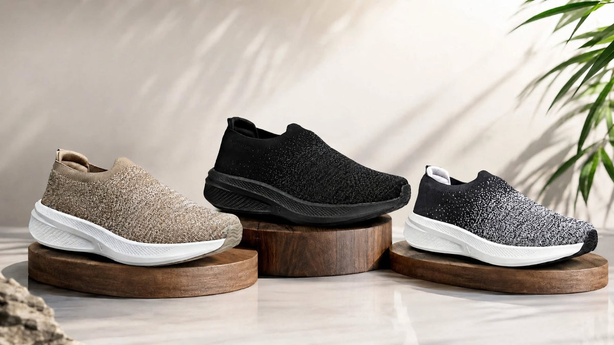 SoftStep men's slip-on walking sneaker side view