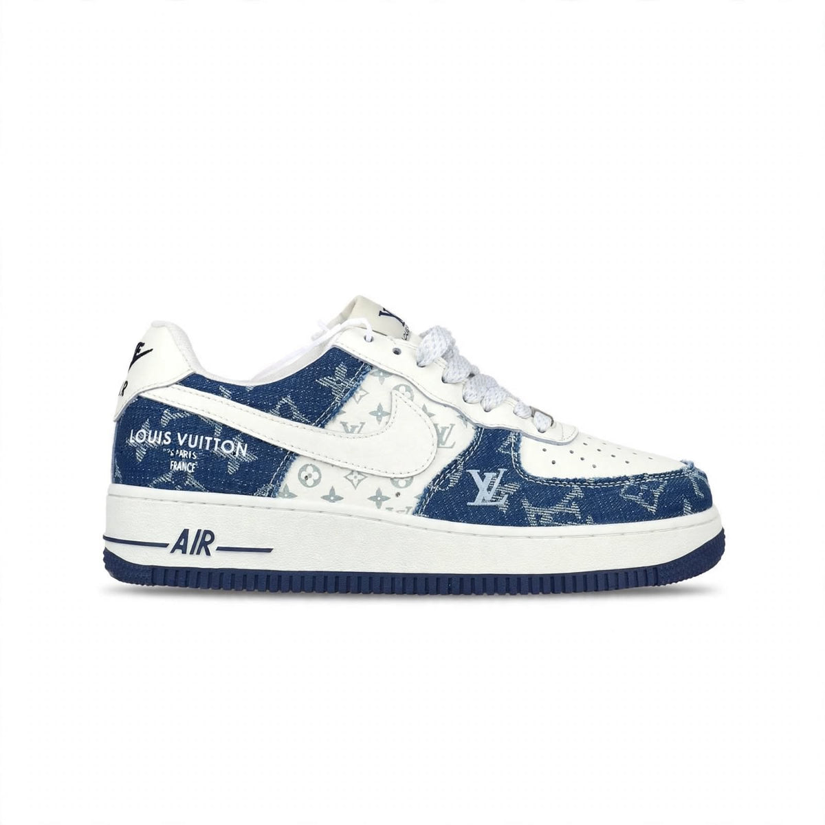 Air Force 1 UNDEFEATED Style multi-color sneaker side view