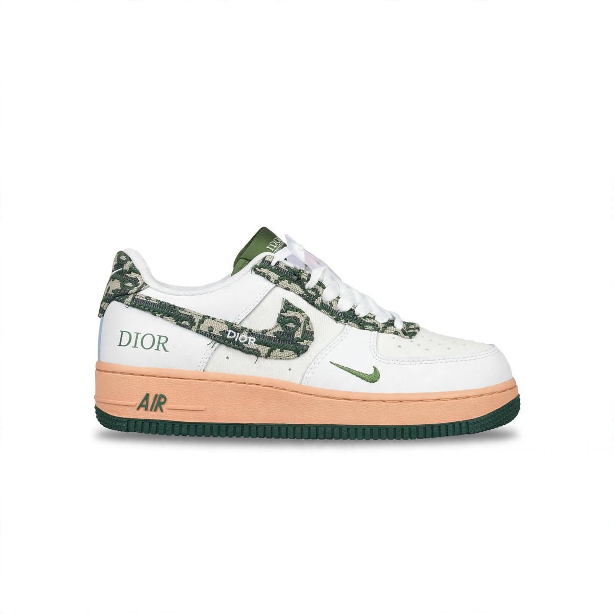 Air Force 1 UNDEFEATED Style multi-color sneaker rear view