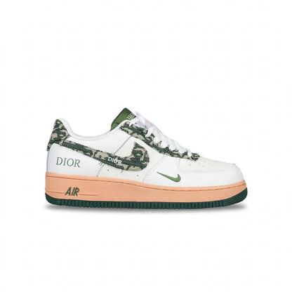 Air Force 1 UNDEFEATED Style multi-color sneaker rear view