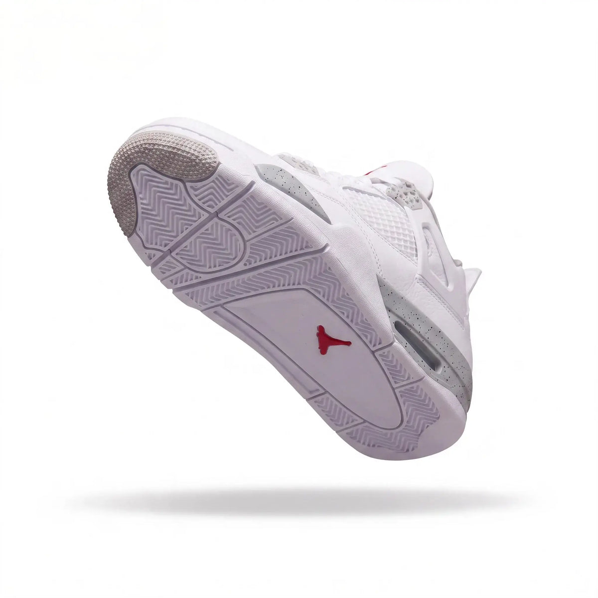 White Oreo high-top sneaker rear view