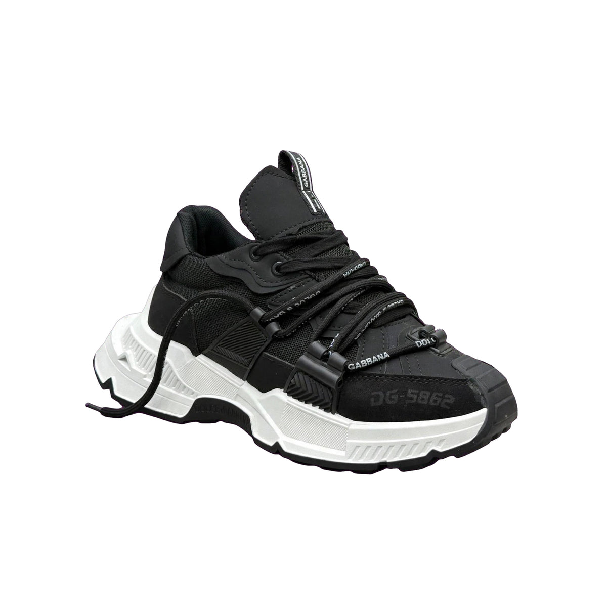 D&G Style black chunky runner sneaker detail
