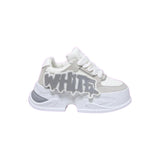Off-White Style graffiti platform sneaker