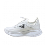 Emporio Armani Style white runner sneaker side view