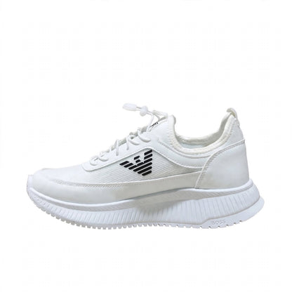 Emporio Armani Style white runner sneaker side view