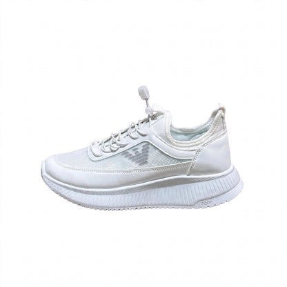 Emporio Armani Style white runner sneaker detail