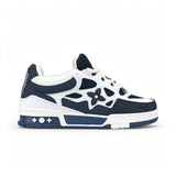 LV Trainer style platform sneaker side view