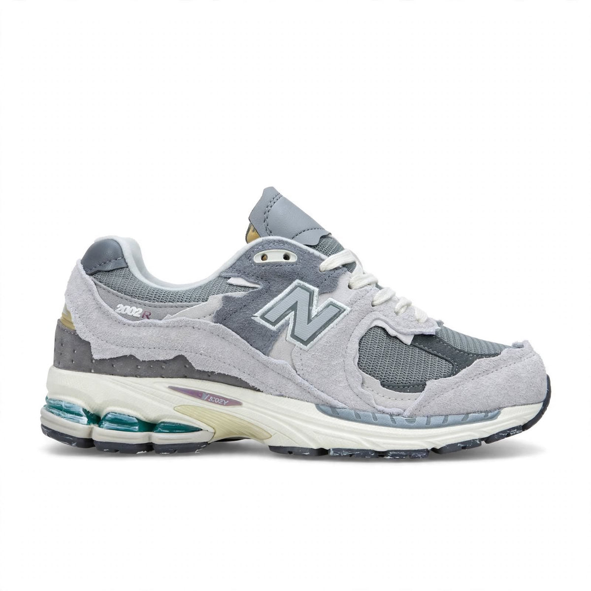 New Balance 2002R Style cream retro sneaker side view