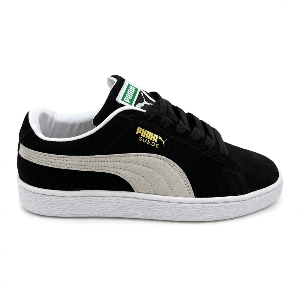 Suede Classic Style ash gray sneaker detail