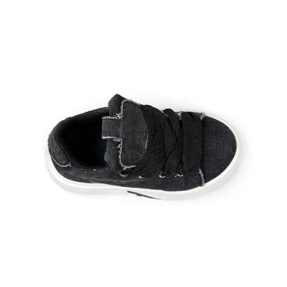 AJEKO denim platform sneaker
