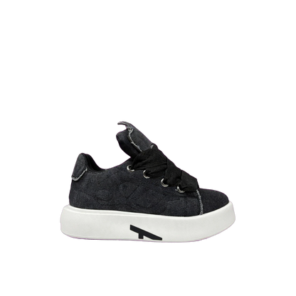 AJEKO denim platform sneaker