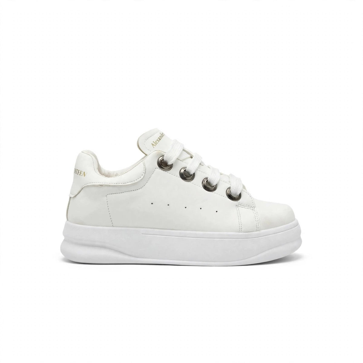 Alexander McQueen Style triple white oversized sneaker