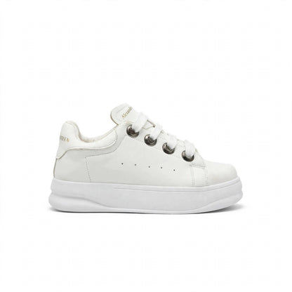 Alexander McQueen Style triple white oversized sneaker