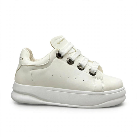 Alexander McQueen Style white gunmetal sneaker