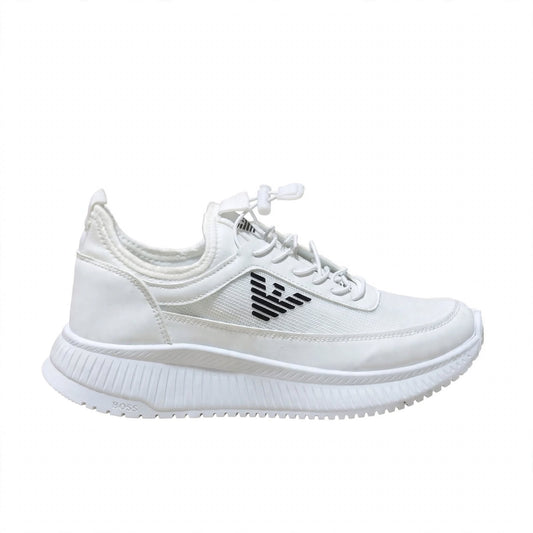 Emporio Armani Style white runner sneaker
